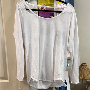 NET Chaser Long Sleeve Distressed White T-Shirt